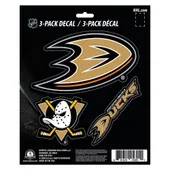 Fan Mats Anaheim Ducks 3 Piece Decal Sticker Set