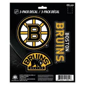 Fan Mats Boston Bruins 3 Piece Decal Sticker Set