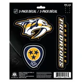 Fan Mats Nashville Predators 3 Piece Decal Sticker Set