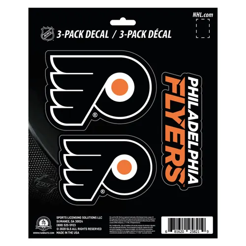 Fan Mats Philadelphia Flyers 3 Piece Decal Sticker Set