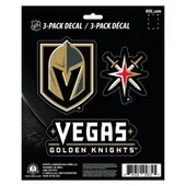 Fan Mats Vegas Golden Knights 3 Piece Decal Sticker Set