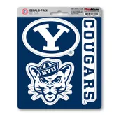 Fan Mats Byu Cougars 3 Piece Decal Sticker Set