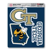 Fan Mats Georgia Tech Yellow Jackets 3 Piece Decal Sticker Set