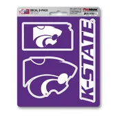 Fan Mats Kansas State Wildcats 3 Piece Decal Sticker Set