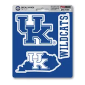 Fan Mats Kentucky Wildcats 3 Piece Decal Sticker Set