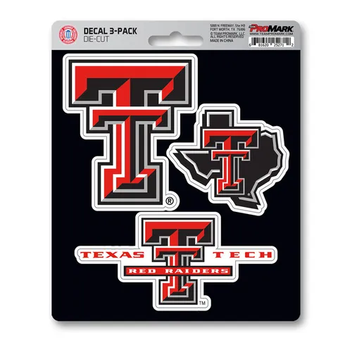 Fan Mats Texas Tech Red Raiders 3 Piece Decal Sticker Set