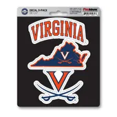 Fan Mats Virginia Cavaliers 3 Piece Decal Sticker Set