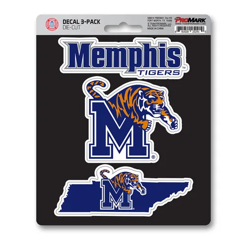 Fan Mats Memphis Tigers 3 Piece Decal Sticker Set