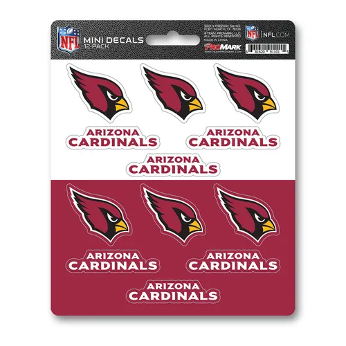 Fan Mats Arizona Cardinals 12 Count Mini Decal Sticker Pack