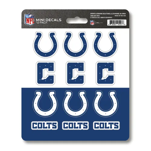 Fan Mats Indianapolis Colts 12 Count Mini Decal Sticker Pack
