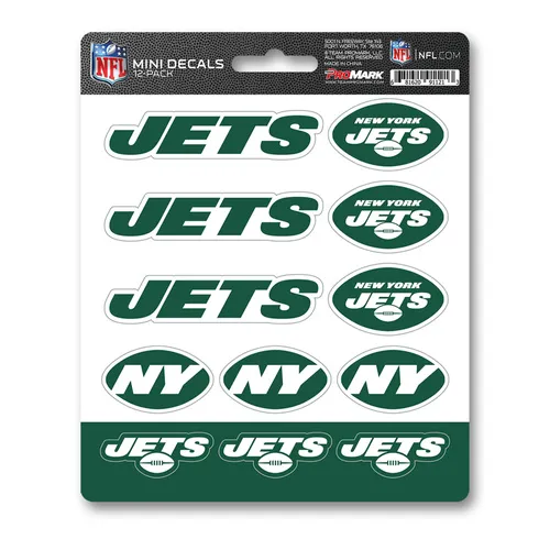 Fan Mats New York Jets 12 Count Mini Decal Sticker Pack