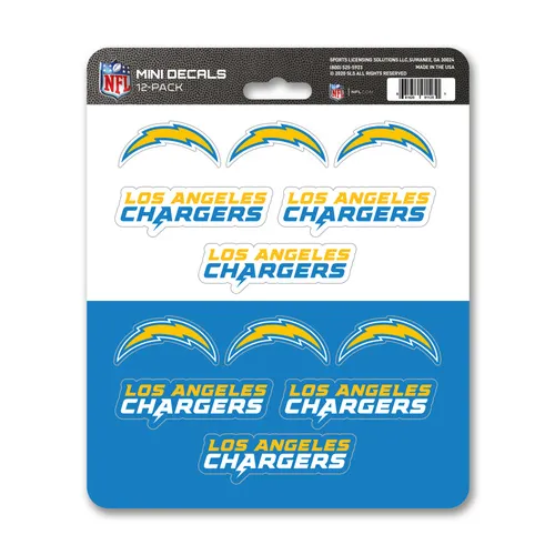 Fan Mats Los Angeles Chargers 12 Count Mini Decal Sticker Pack