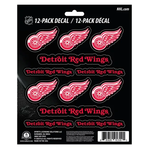 Fan Mats Detroit Red Wings 12 Count Mini Decal Sticker Pack