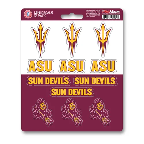 Fan Mats Arizona State Sun Devils 12 Count Mini Decal Sticker Pack