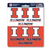 Fan Mats Illinois Illini 12 Count Mini Decal Sticker Pack