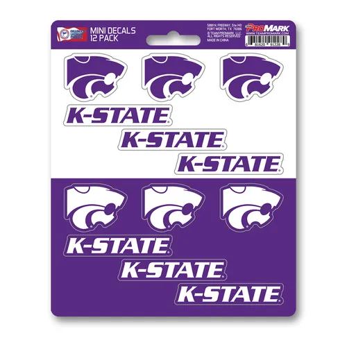 Fan Mats Kansas State Wildcats 12 Count Mini Decal Sticker Pack