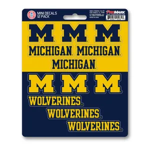 Fan Mats Michigan Wolverines 12 Count Mini Decal Sticker Pack