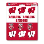 Fan Mats Wisconsin Badgers 12 Count Mini Decal Sticker Pack