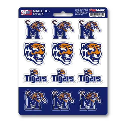 Fan Mats Memphis Tigers 12 Count Mini Decal Sticker Pack