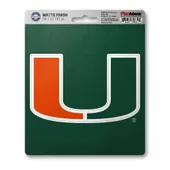 Fan Mats Miami Hurricanes Matte Decal Sticker