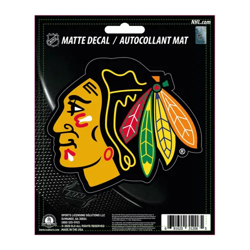 Fan Mats Chicago Blackhawks Matte Decal Sticker