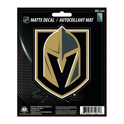 Fan Mats Vegas Golden Knights Matte Decal Sticker