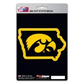 Fan Mats Iowa Hawkeyes Team State Shape Decal Sticker