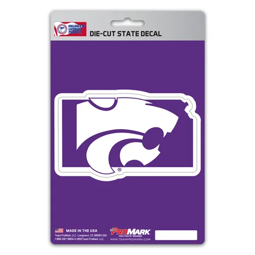 Fan Mats Kansas State Wildcats Team State Shape Decal Sticker