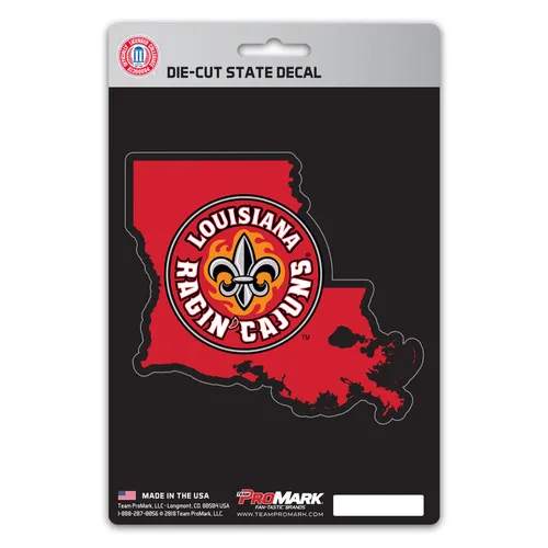 Fan Mats Louisiana-Lafayette Ragin' Cajuns Team State Shape Decal Sticker