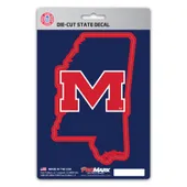 Fan Mats Ole Miss Rebels Team State Shape Decal Sticker