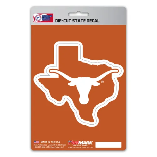 Fan Mats Texas Longhorns Team State Shape Decal Sticker