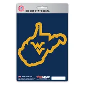 Fan Mats West Virginia Mountaineers Team State Shape Decal Sticker