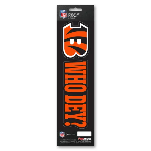 Fan Mats Cincinnati Bengals 2 Piece Team Slogan Decal Sticker Set