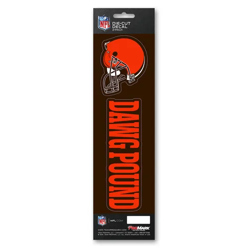 Fan Mats Cleveland Browns 2 Piece Team Slogan Decal Sticker Set