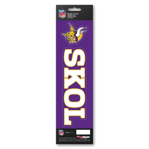 Fan Mats Minnesota Vikings 2 Piece Team Slogan Decal Sticker Set