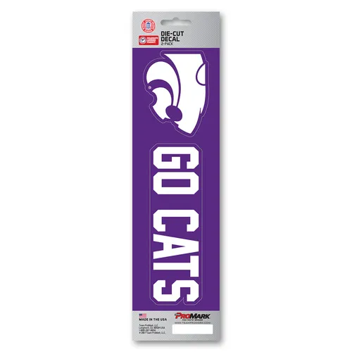 Fan Mats Kansas State Wildcats 2 Piece Team Slogan Decal Sticker Set