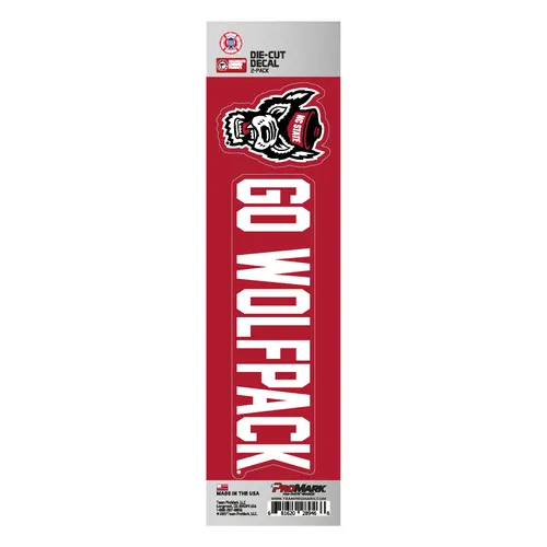 Fan Mats Nc State Wolfpack 2 Piece Team Slogan Decal Sticker Set