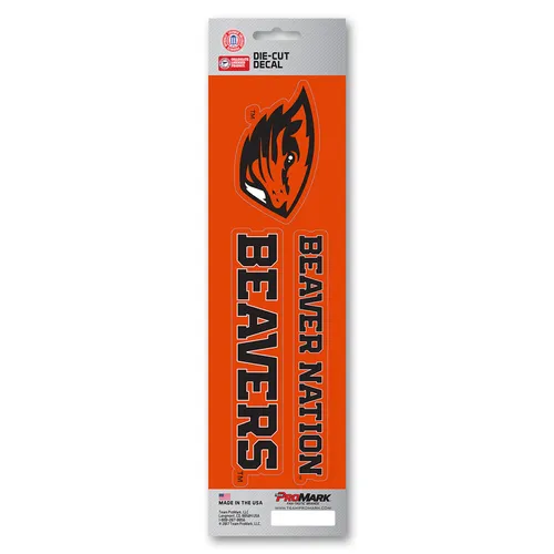 Fan Mats Oregon State Beavers 2 Piece Team Slogan Decal Sticker Set