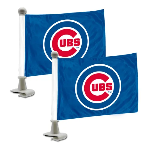 Fan Mats Chicago Cubs Ambassador Car Flags - 2 Pack