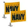 Fan Mats U.S. Navy Ambassador Car Flags - 2 Pack