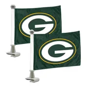 Fan Mats Green Bay Packers Ambassador Car Flags - 2 Pack