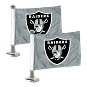 Fan Mats Las Vegas Raiders Ambassador Car Flags - 2 Pack