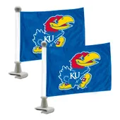 Fan Mats Kansas Jayhawks Ambassador Car Flags - 2 Pack