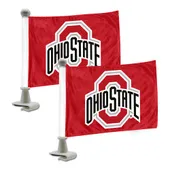 Fan Mats Ohio State Buckeyes Ambassador Car Flags - 2 Pack