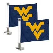 Fan Mats West Virginia Mountaineers Ambassador Car Flags - 2 Pack