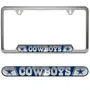 Fan Mats Dallas Cowboys Embossed License Plate Frame