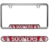 Fan Mats Oklahoma Sooners Embossed License Plate Frame