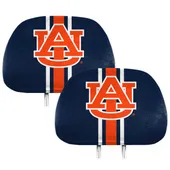 Fan Mats Auburn Tigers Printed Head Rest Cover Set - 2 Pieces