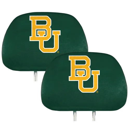 Fan Mats Baylor Bears Printed Head Rest Cover Set - 2 Pieces