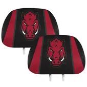 Fan Mats Arkansas Razorbacks Printed Head Rest Cover Set - 2 Pieces